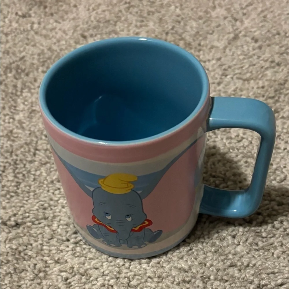 Disney Blue and White Mug Size Small 8 OZ, Dumbo